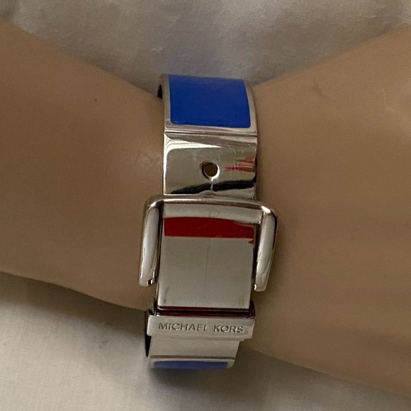 Michael Kors Blue Silver Tone Buckle Bracelet - Picture 5 of 5